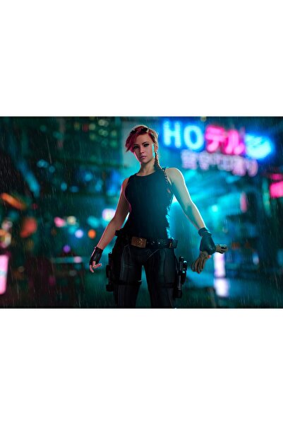 Zumzeria Πίνακας σε καμβά Η Τζίνα και η Νέον Πόλη, 80x50εκ., tableau636,