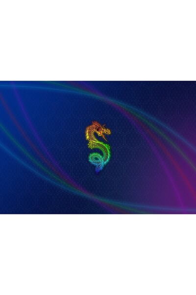 Zumzeria Pictură pe pânză Dragon Curcubeu, 80x50cm, tableou1353,