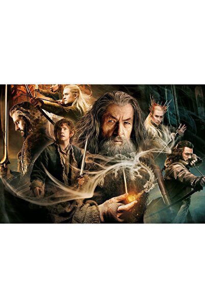 Zumzeria Tablou Canvas Hobbitul și Pustiirea lui Smaug, 80x50cm,