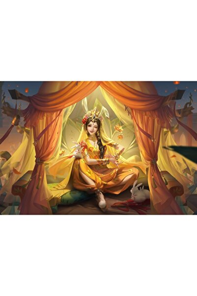 Zumzeria Tablou Canvas Ancient Fantasy Girl, 80x50cm, tablou702,