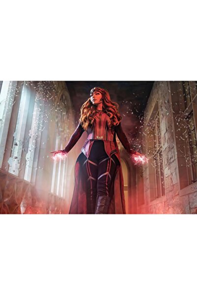 Zumzeria Картина на платно с Алената вещица Косплей момиче, 80x50см, painting...