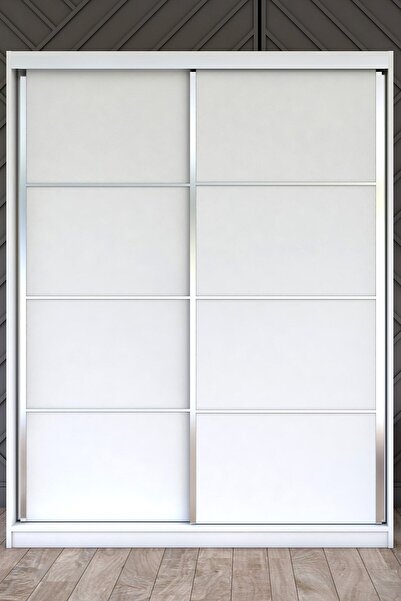 TOCCO MOBİLYA Sedef 2 Kapaklı Sürgülü Gardırop-beyaz