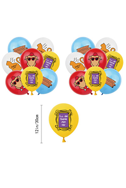 Miniso Balloons-16pcs Friends Birthday Party Decoration Friends Tv Show Party Supplies Birthday Balloons Fr