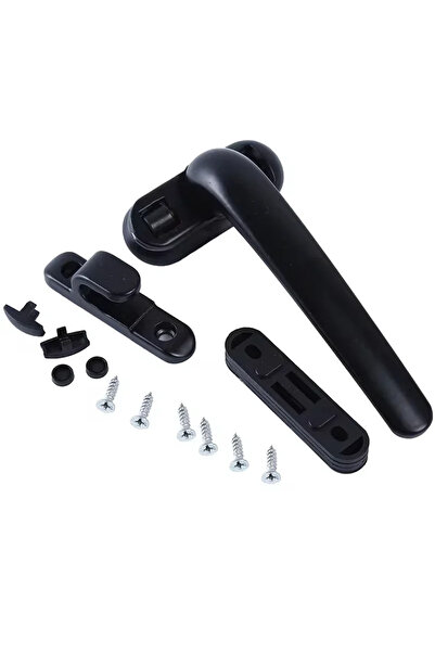 Choice Black Right Universal Casement Window Handle Door Handles Wheel Lock with Buckle Aluminum Alloy Turn