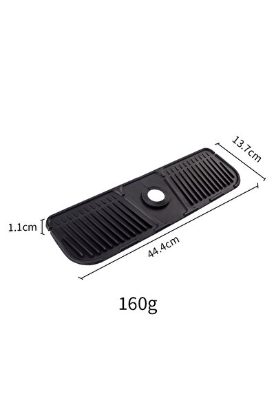 Choice سجادة صنبور مطبخ كبيرة من السيليكون Q-Black، سجادة لجمع مياه الصنبور، وسادة رش الحوض، حماية سطح الطاولة