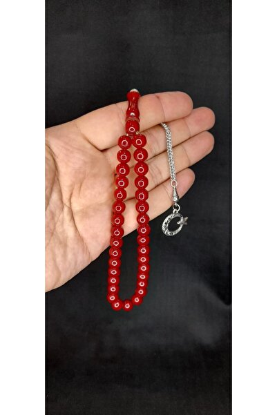 Anemore Collection هدية خاصة للحبيب - مسبحة صلاة من العنبر باللون الأحمر H-1435