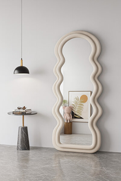 Generic A uniquely designed soft wave mirror that reflects elegant details