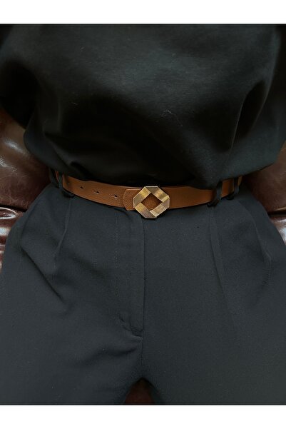 LİA KEMER حزام نسائي ذهبي منقوش على شكل مربع من ميوز، حزام خصر، حزام للسترة، ...