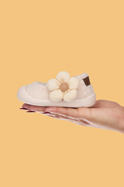 Mumenim Lebom Baby Girl Children's Beige Orthopedic Non-Slip Sole Daily Ballet Shoes - Flexible and Comfortable Fit