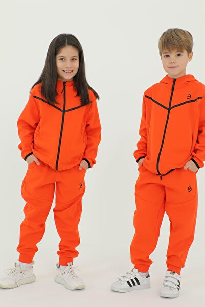 Black One Σετ αθλητικής φόρμας για αγόρι με κουκούλα με ριγέ λεπτομέρεια