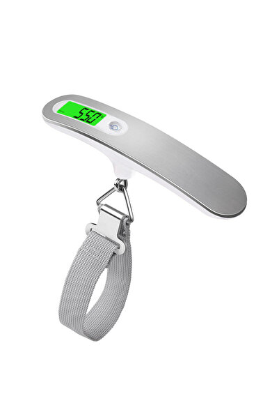 Kebidumei ميزان أمتعة معلق رقمي بشاشة LCD مع زر أزرق، وزن 110 رطل/50 كجم، حقي...