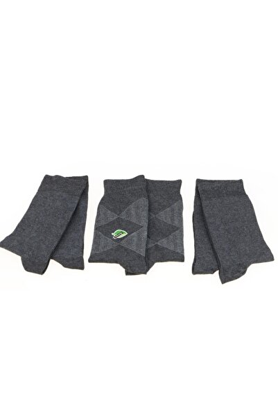 FOURSOLOS جوارب بامبو للرجال 3 قطع رمادي داكن وجوارب للرجال