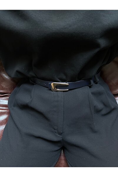 LİA KEMER Nova U Curea cu cataramă aurie pentru femei, cu model, centură pent...