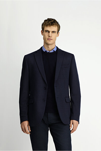 Kiğılı Regular Fit Sivri Yaka Düz Armürlü Yünlü Klasik Takım Elbise