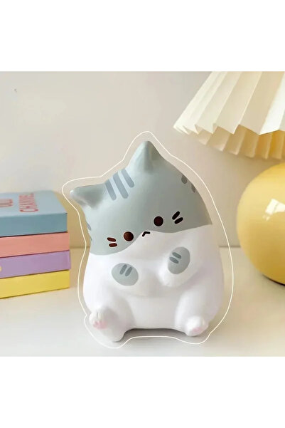 Choice ألعاب الضغط الرمادية، لعبة على شكل قطة كرتونية للأطفال والكبار، كرات ن...