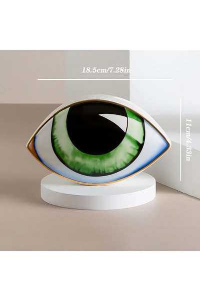 Choice ديكور منزلي على شكل عين الشيطان من السيراميك باللون الأخضر على الطراز ...