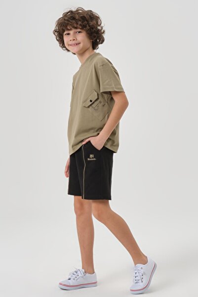 Black One Boy's Bottom Shorts Set