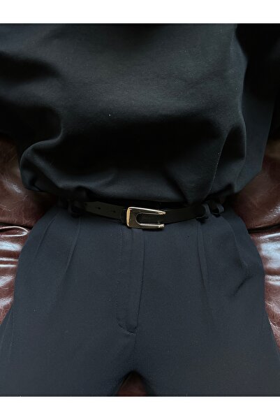 LİA KEMER Nova U Curea cu cataramă aurie pentru femei, cu model, centură pent...