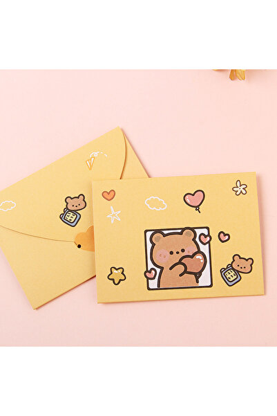 Choice 10Pcs Style-3 10pcs Bear Rabbit Blessing Thank Envelope Ins Cartoon Decoration Letter Paper Beautifu