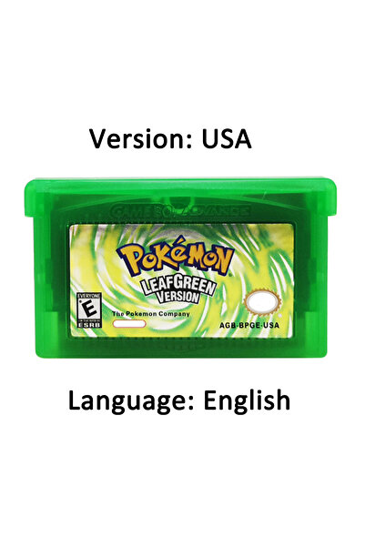 Choice USA- LEAFGREEN GBA Game Pokemon Series 32 Bit Video Game Cartridge Console Card Pokemon Emerald Ruby