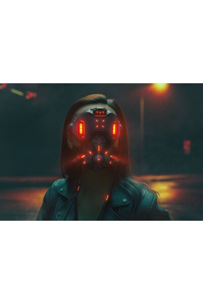 OEM Poster Cyberpunk Scifi Mask, 61x90cm, poster2501, Zumzeria ®