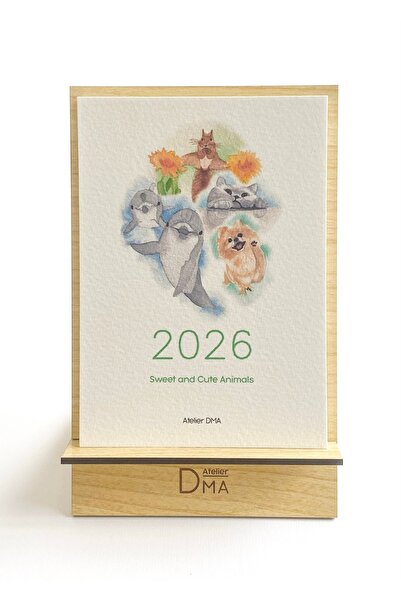 ARONA 2026 Tatlı ve Sevimli Hayvanlar Masa Takvimi