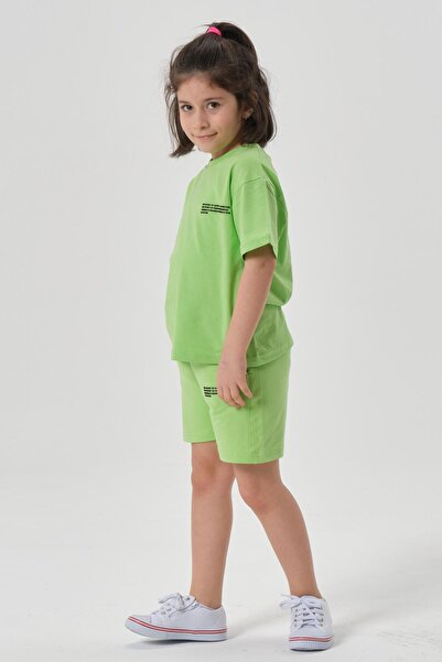 Black One Дівчачий комплект з шортів та футболки з коміром