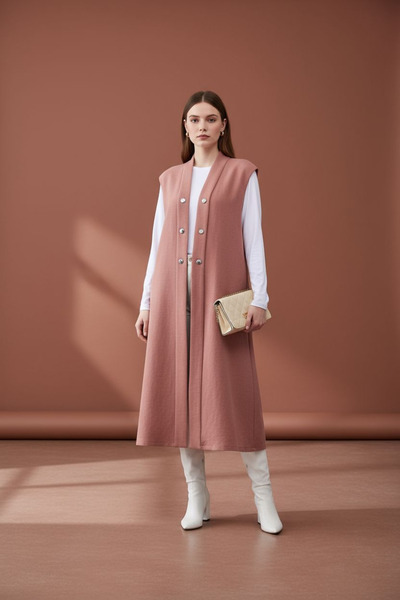 ENDAMIM ΜΟΝΟΧΡΩΜΟ ΜΑΚΡΥ ΠΛΕΚΤΟ ΜΠΛΟΥΖΑ ΜΕ ΛΕΠΤΟΜΕΡΗ ΛΕΠΤΟΜΕΡΗΣΗ ΜΕ ΚΟΥΜΠΙΑ