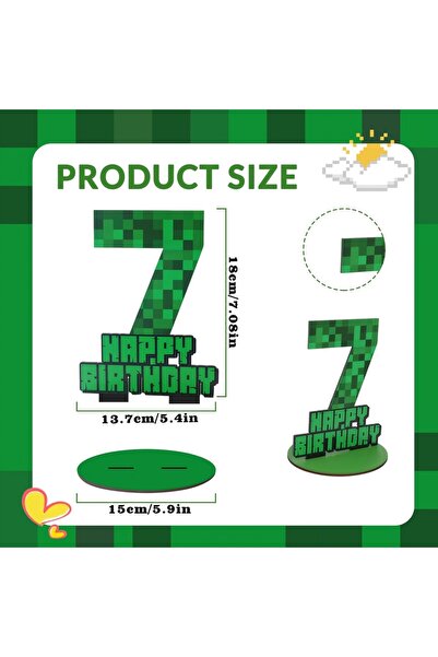 Choice 7 علامات خشبية لحفلات أعياد الميلاد ذات طابع اللعبة الخضراء 6 7 8 طاول...