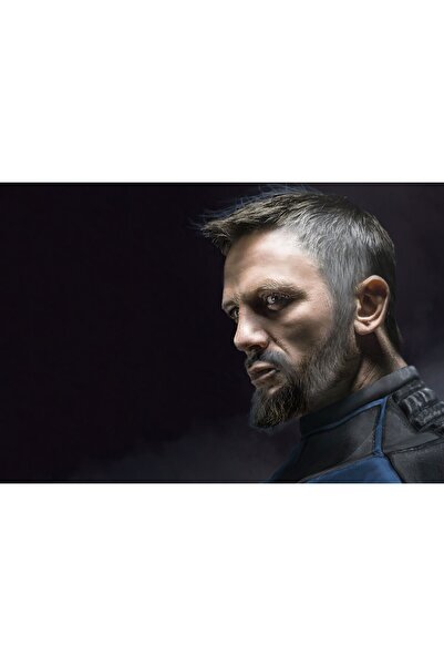 Zumzeria Картина на платно с Даниел Крейг „Мистър Фантастик“, 80x50 см, table...