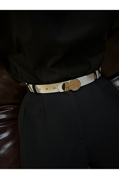 LİA KEMER حزام أكسيل النسائي ذو النمط الدائري بإبزيم ذهبي، حزام خصر، حزام للس...