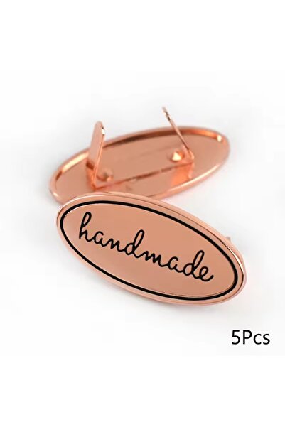 Choice ملصقات معدنية مصنوعة يدويًا من الذهب الوردي مكونة من 5 قطع باللون الذه...