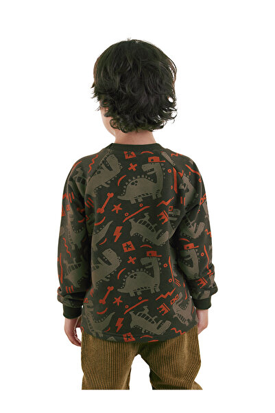 Denokids Φούτερ Skateboarding Dino Boy's Brown