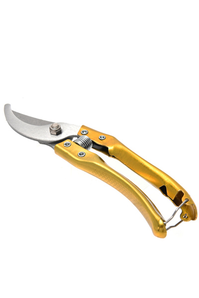 Lawazim Bypass Pruning Shears 8inch Gold Garden Scissors for Flowers and Tree Trimming