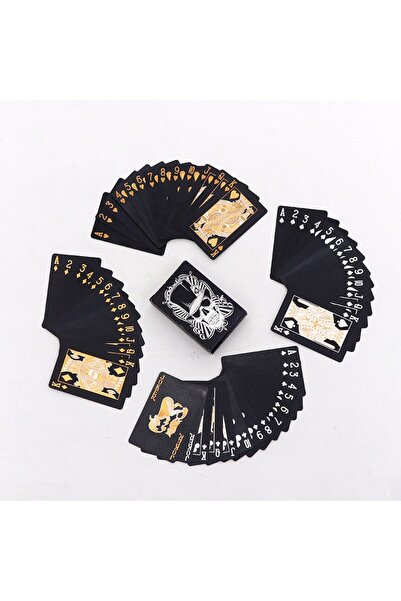 Choice1 جمجمة فضية جمجمة فضية ذهبية سوداء مجموعة أوراق لعب لعبة البوكر المقاو...