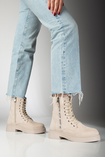 guijarro تصميم أحذية نسائية ذات أربطة |   نعل سميك |   زخرفي مع سحاب |   حذاء...