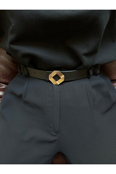 LİA KEMER حزام نسائي ذهبي منقوش على شكل مربع من ميوز، حزام خصر، حزام للسترة، ...