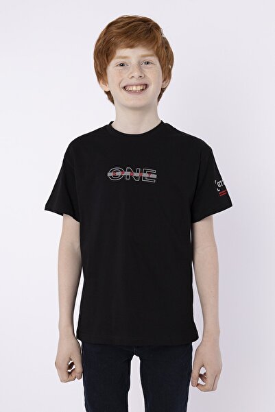 Black One 100% бавовняна тканина супрем, чоловіча дитяча футболка з інжекційн...