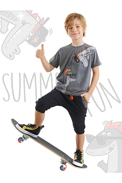 Denokids Letní zábava chlapecké tričko Capri Shorts Set