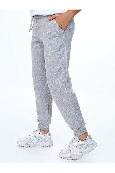 Denokids Unisex Girl Boy Gray Melange Basic Sweatpants