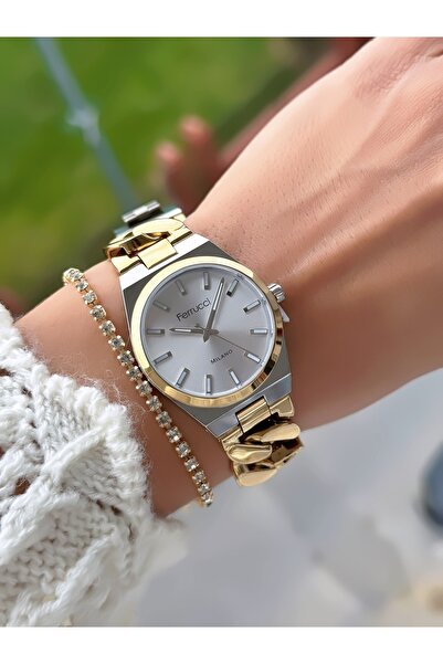 Ferrucci ÇELİK ZİNCİR KORDON KADIN KOL SAATİ 3 ATM SU GEÇİRMEZ 2 YIL MEKANİZMA GARANTİLİ