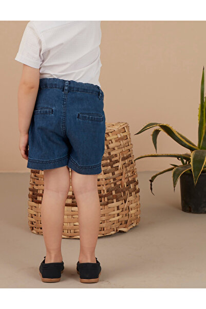 Ollie&Olla Pantaloni scurți din denim plisați pentru băieți