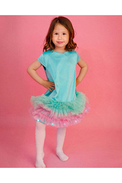 fustite cu luminite Rochița cu Luminițe, Inghetata de Vara - 10-12 ani (140-152 cm)