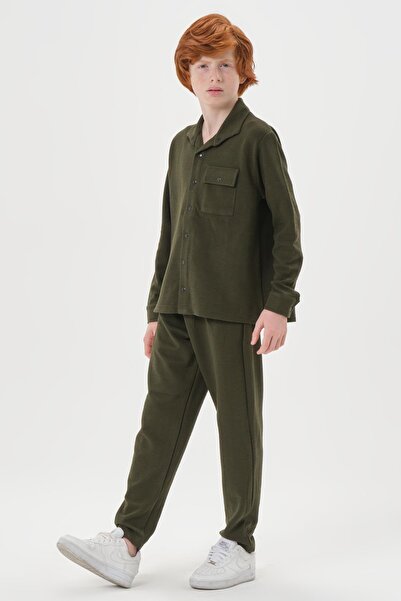 Black One Жакардовий комплект верхнього та нижнього одягу з деталями у вигляді сірникових візерунків