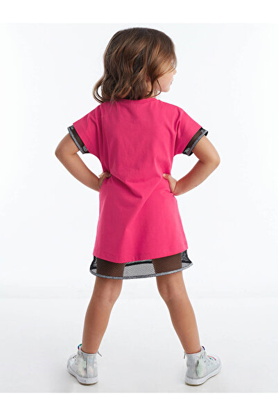 MSHB&G Fukszia egyszarvú rock nyári ruha lányoknak