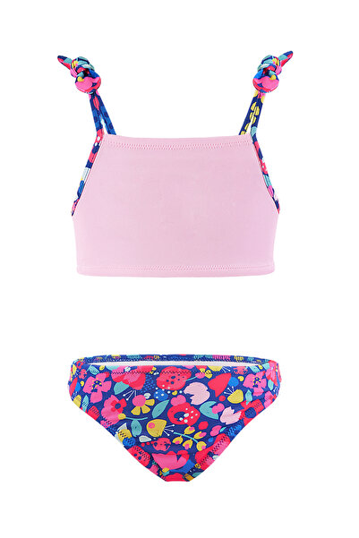 Denokids Floral Cat Girl's Bikini