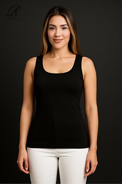 Ravencia Women's Premium Quality Thick Strap Pool Neck Blouse