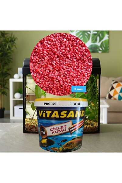 Vitasand Pro-120 2mm Akvaryum Kumu Kırmızı Kum 20kg