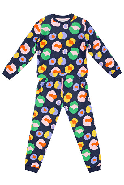 MSHB&G Renkli Lacivert Kız Çocuk Eşofman Takım