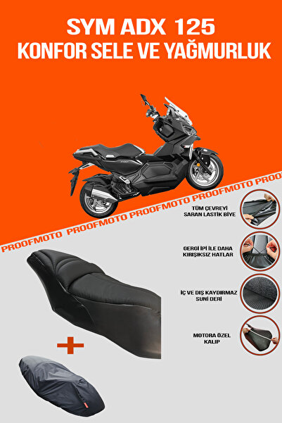 PROOFMOTO Sym Adx 125 Comfort Saddle and Raincoat Cover